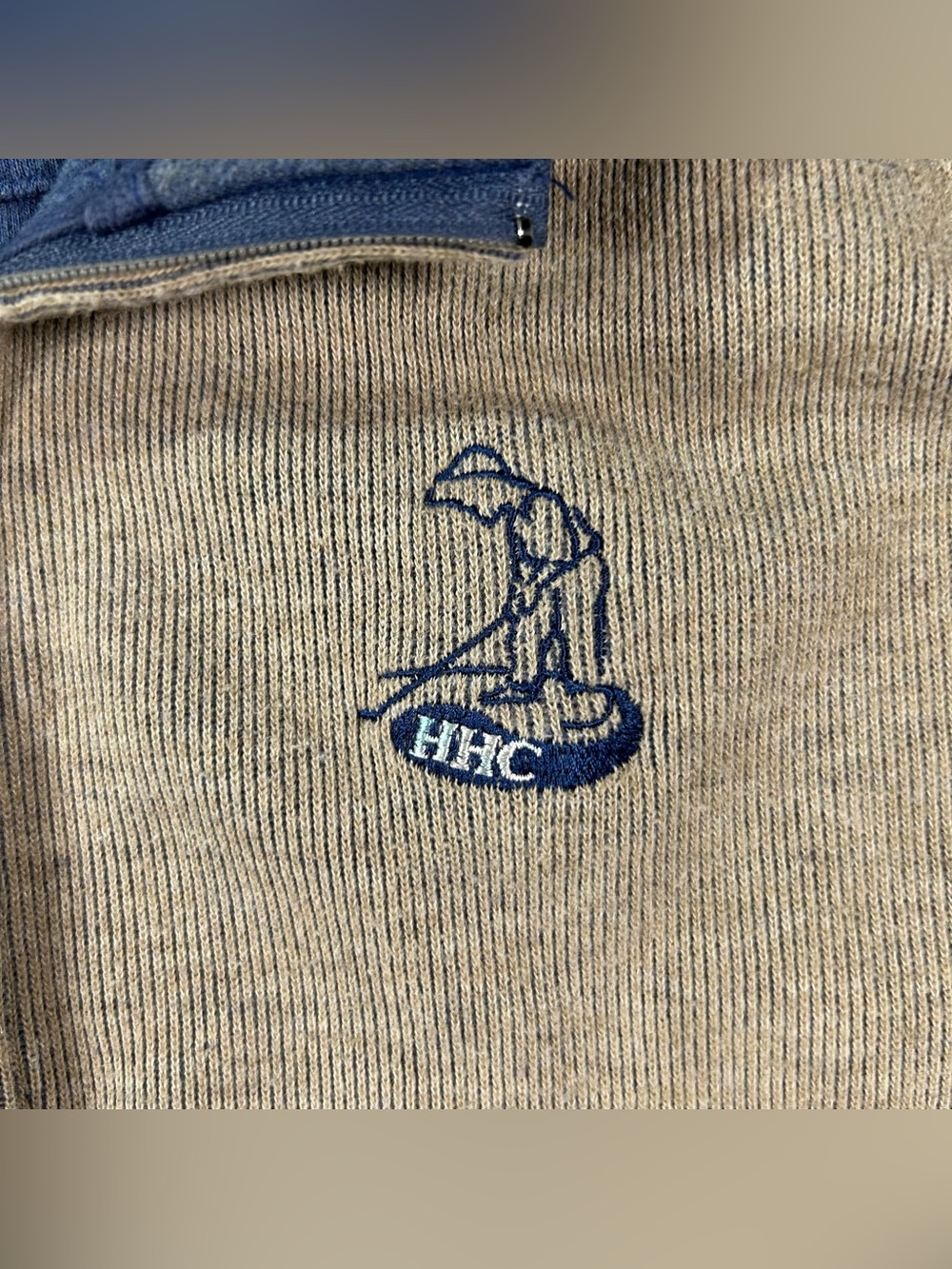 Johnnie-O Sweater Mens 2XL Brown Teak 1/4 Zip"HHC Golfer" Heavyweight Pullover - Picture 6 of 11